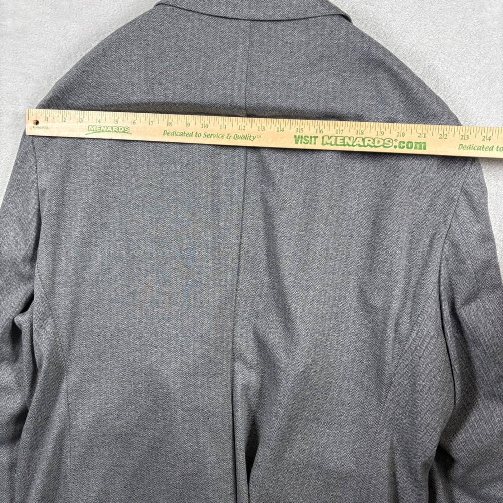 Stafford Big & Tall 60R Stretch Comfort Blazer Charcoal Herringbone Sport Coat - Picture 9 of 10
